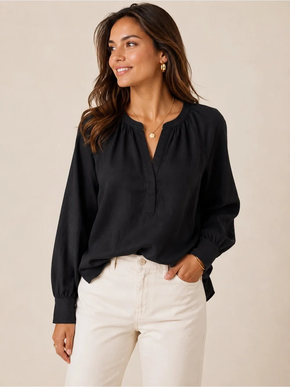 New! J.Crew Cabana top in linen